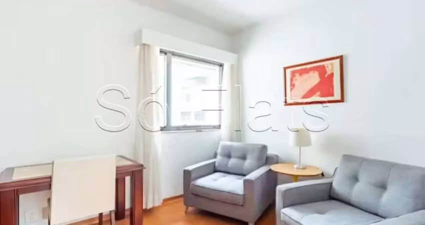 Flat no la residence paulista disponível para locação com 33m², 1 dorm e 1 vaga no jardins