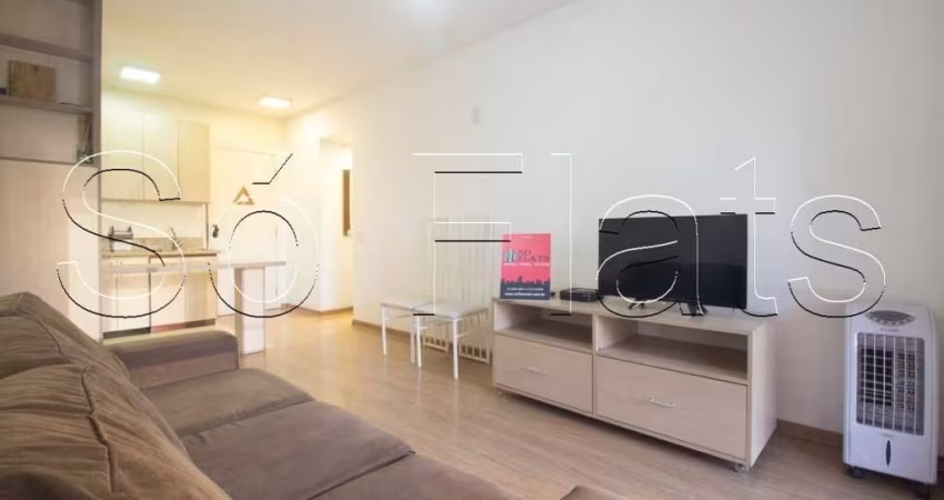 Flat disponível para locação no The Plaza com 1 dormitório com excelente localização no Jd Paulista.