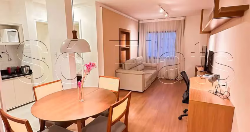 Royal victoria place, flat disponível para locação contendo 45m², 01 dormitório e 01 vaga.