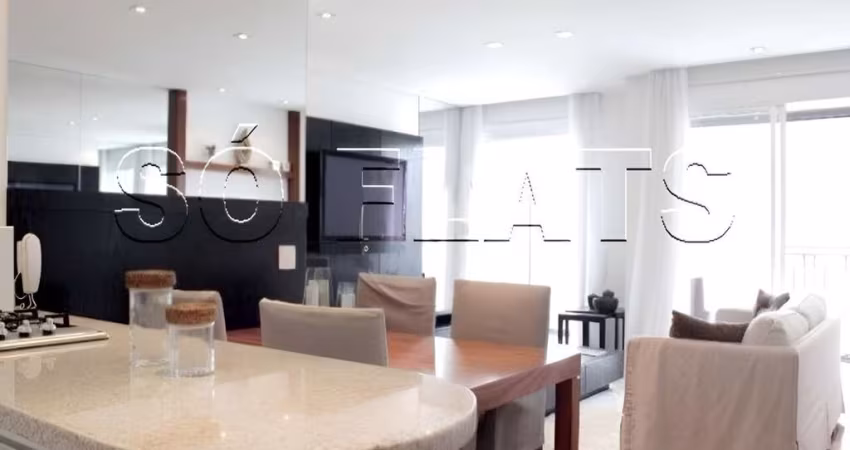 Flat no Diogo Home disponível locação contendo 78m², 1 dormitório com suíte e 2 vagas de garagem.