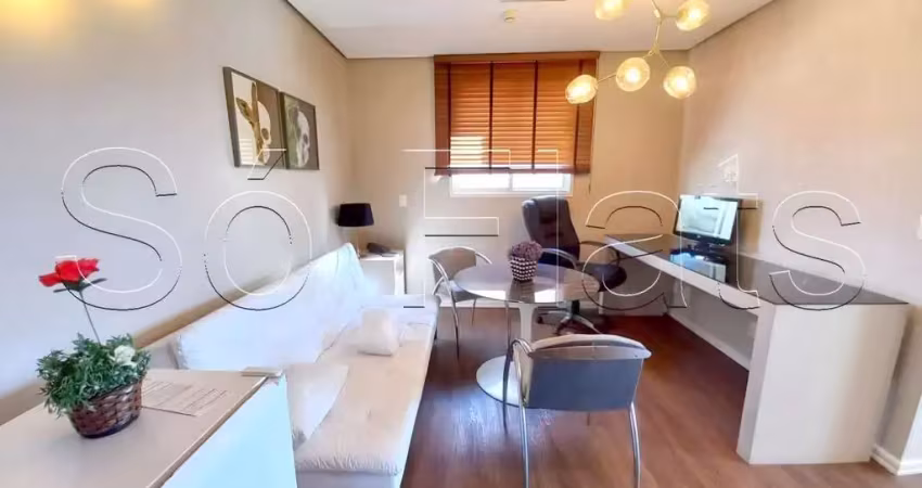 Flat para locação no Blue Tree Santo André contendo 44m², 1 dormitório e 1 vaga.