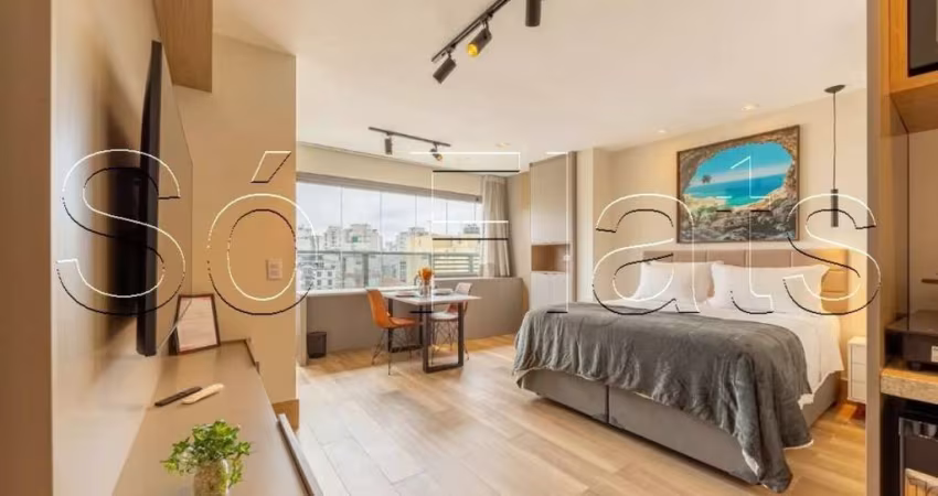 Residencial DSG Itaim, flat disponível para locação com 29m² e 1 dorm próximo da Av. Santo Amaro.