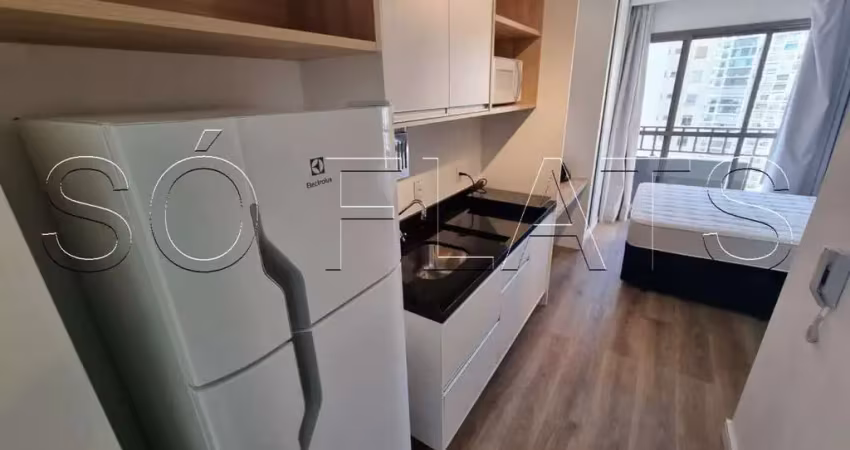 Flat disponível para locação na região central de sp totalmente mobiliado contendo 24m² e 1 dorm.
