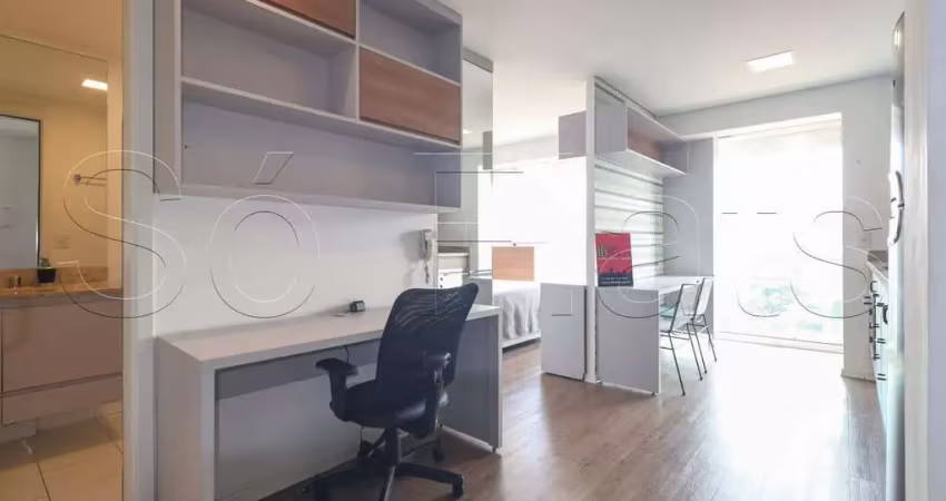 Residencial home boutique, studio disponível para locação com 32m², 01 dormitório e 01 vaga.