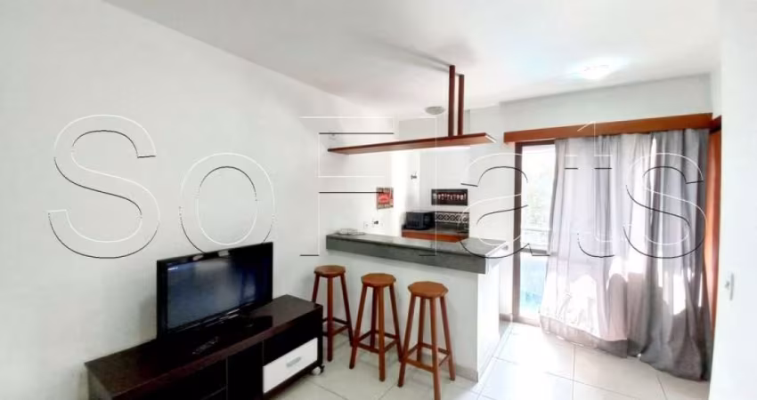 Flat no Griffes Residence com 30m², 1 dormitório e 1 vaga disponível para locação no Morumbi.