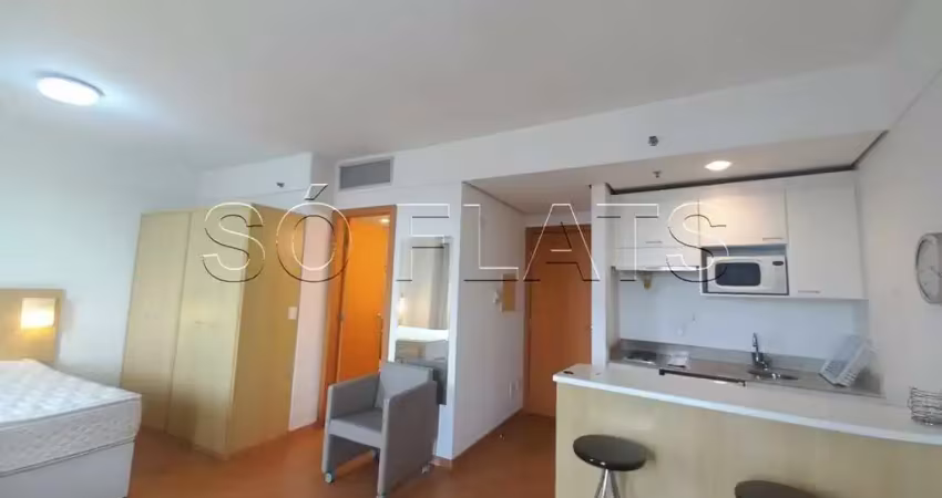 Apto em alphaville disponível para locação com 28m², 1 dormitório e 1 vaga de garagem.