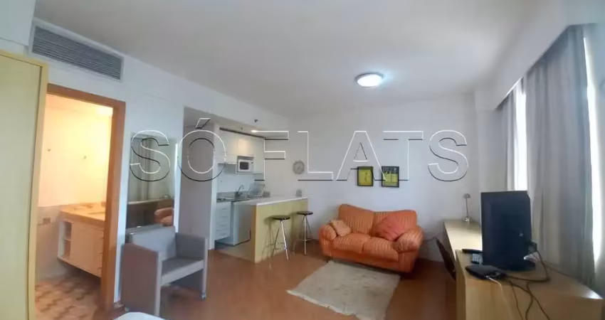 Apto em alphaville disponível para locação com 28m², 1 dormitório e 1 vaga de garagem.