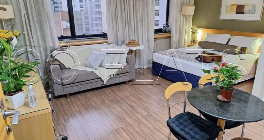 Flat Transamerica Jardins, disponível para venda com 43m², 02 dorms e 01 vaga