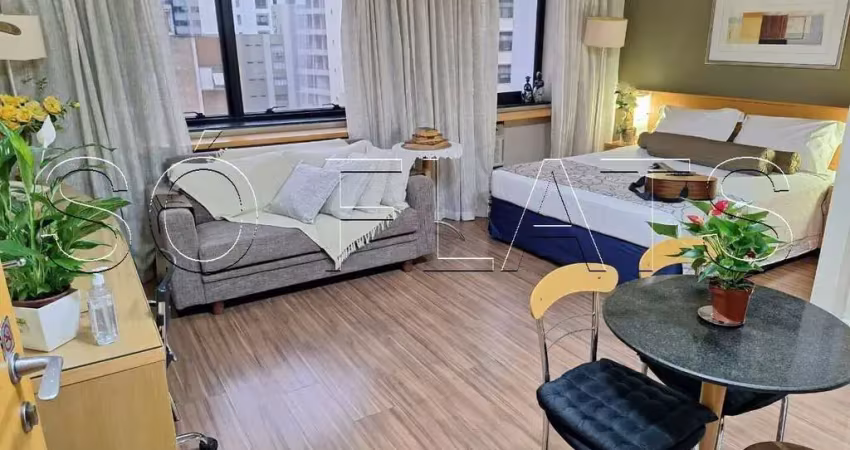 Flat transamerica jardins, disponível para venda com 43m², 02 dorms e 01 vaga