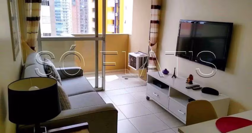 Flat em moema para locação próximo da avenida hélio pellegrino com 1 dormitório e 1 dormitório.