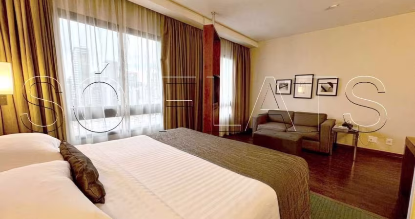 Flat Estanplaza Berrini, na Av. Luis C. Berrini, prox a Marg Pinheiros e Estação Berrini da CPTM