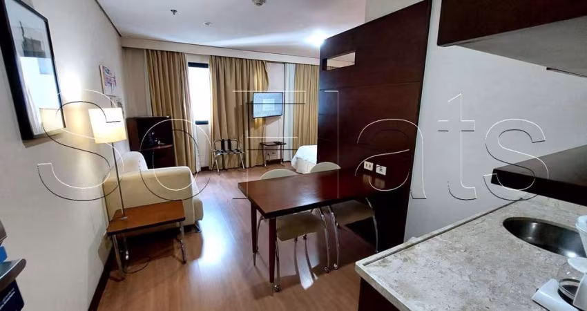 Flat Transamérica Nações Unidas disponível para venda com 28m², 01 dorm e 01 vaga de garagem