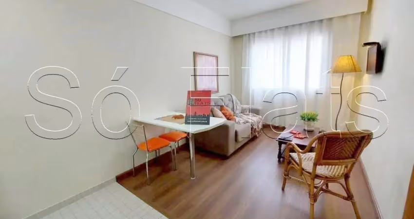 Apto comfort alphaville com 28m² para locação com fácil acesso a são paulo.