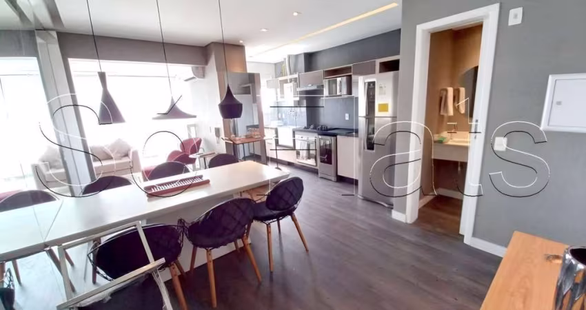 Apto para locação com 42m², Horizonte Jk na Vila Nova Conceição totalmente mobiliado e com serviços.