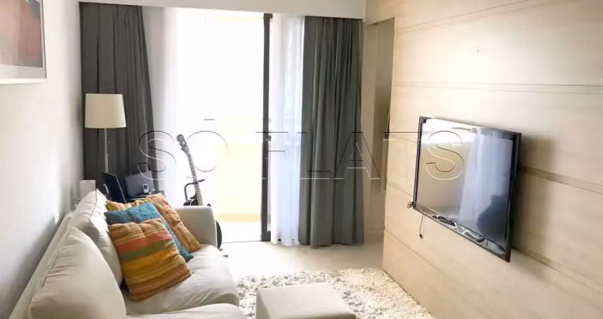Flat disponível para locação em moema, ótima localização, fácil acesso ao pq. ibirapuera.