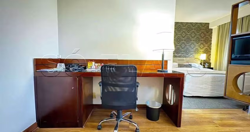 Flat estanplaza funchal disponível para venda com 30m², 01 dorm e 01 vaga de garagem