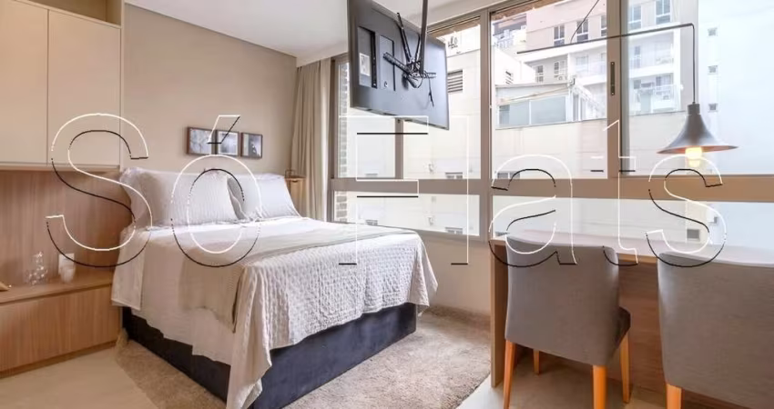 Studio disponível para locação em Pinheiros mobiliado e decorado com excelente localização.