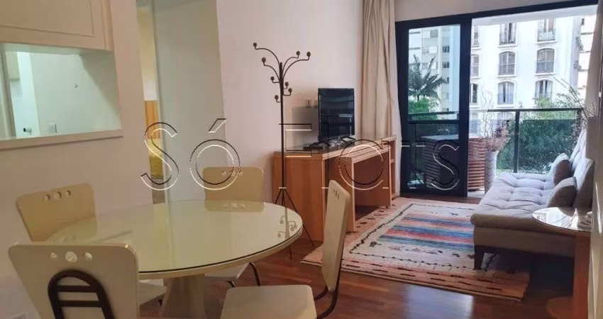 Apartamento mobiliado com serviços, no Jardins próximo da Rua Oscar Freire.
