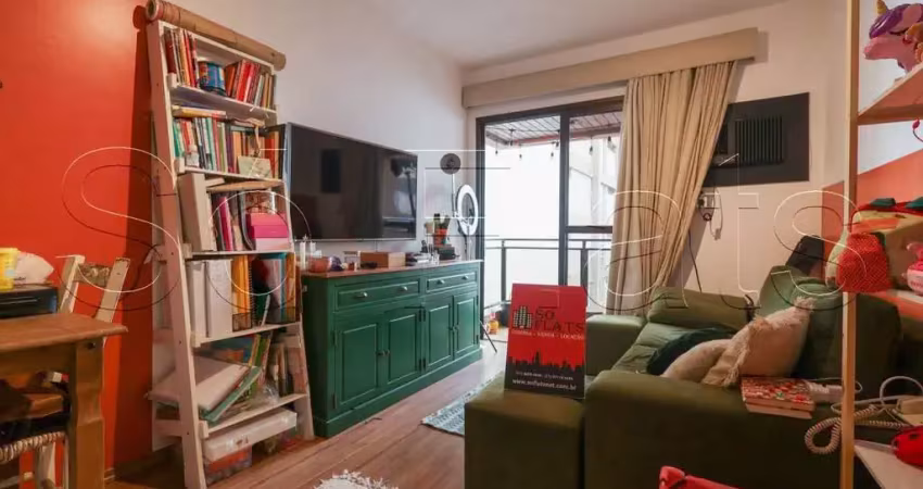 Apto no london contendo 44m², 1 dormitório e 1 vaga, disponível para locação nos jardins.