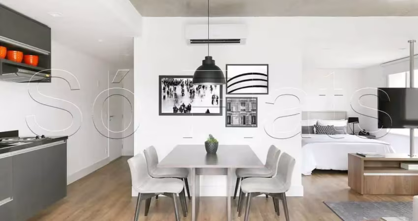 Residencial Geo Berrini, apto disponível para locação contendo 63m², 1 dormitório e 1 vaga.