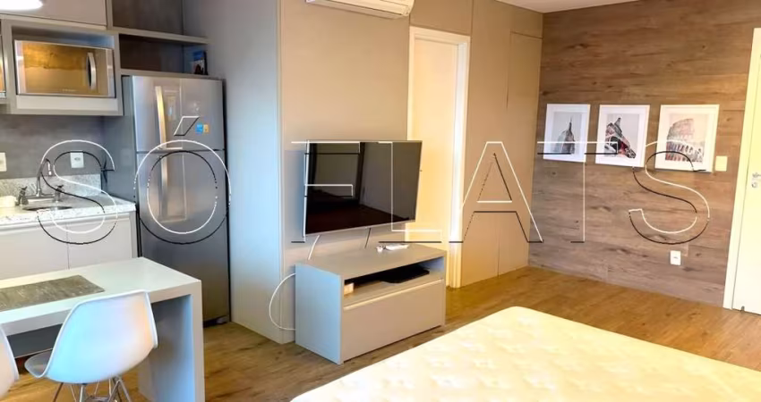 Residencial Indi Vila Olímpia, flat disponível para locação contendo 35m², 1 dormitório e 1 vaga.