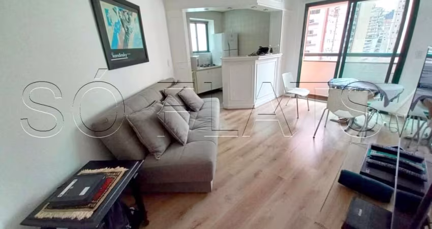 Flat lindamente decorado no Itaim para locação, prox as Avs. 9 de Julho e Faria Lima
