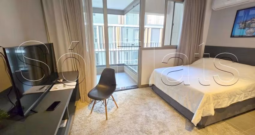 Flat no VN Melo Alves disponível locação 30m², 1 dormitório no bairro do Jardim Paulista.