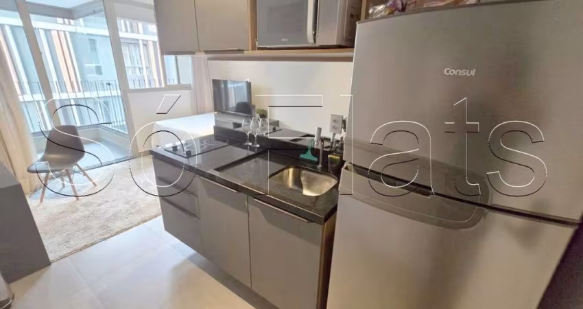 Flat no VN Melo Alves disponível locação 30m², 1 dormitório no bairro do Jardim Paulista.