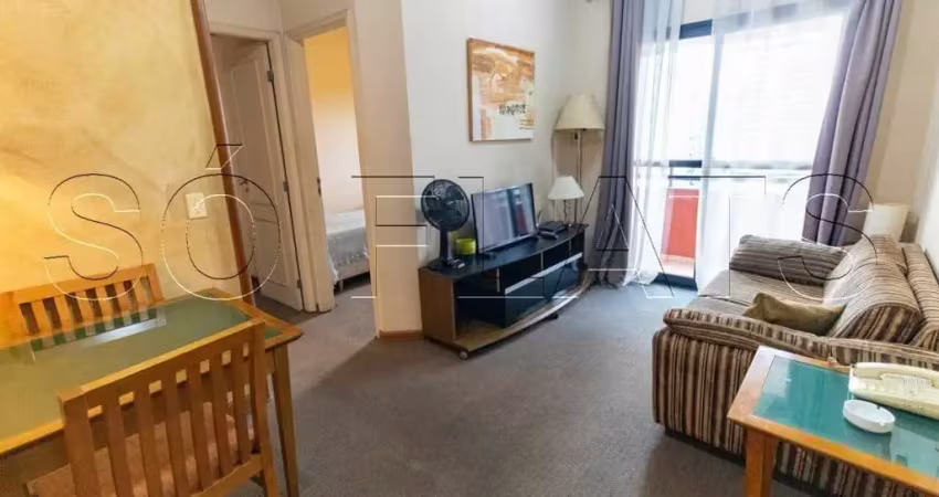 Royal brooklin, flat disponível para locação contendo 43m², 2 dormitórios e 1 vaga.
