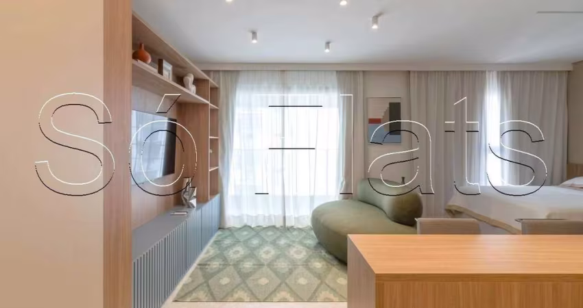 Apto no Residencial MeWe Jardins disponível para locação contendo 41m², 1 dormitório e 1 vaga.