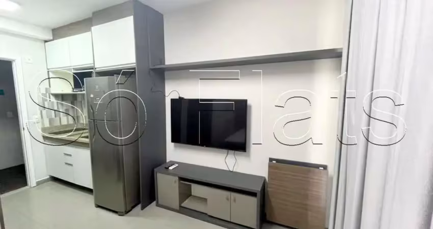 Setin downtown luz, flat com 22m², 01 dormitório disponível para locação no centro de são paulo.