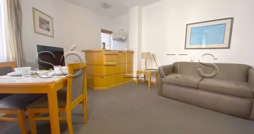 Flat no Jardins prox. ao Shopping Pamplona e Av. Paulista disponível para locação com serviços