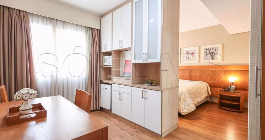 Flat mobiliado no Slaviero no Bairro de Moema, prox a Av. Sto Amaro