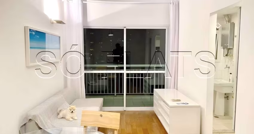 Flat no Blue Loft com 50m², 1 dormitório e 1 vaga, disponível para locação na Vila Nova Conceição.