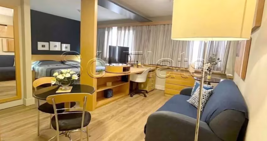 Flat disponível para locação com localização privilegiada ao lado do shop pamplona, av 9 de julho.