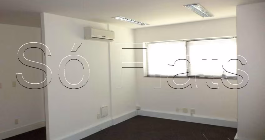 Sala Comercial Vila Olímpia Offices, sala disponível para locação com 112m² e 04 vagas de garagem.