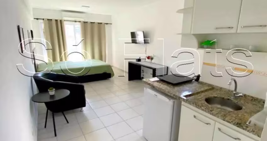 Flat no New Studio contendo 27m², 1 dormitório e 1 vaga, disponível para locação em Pinheiros.