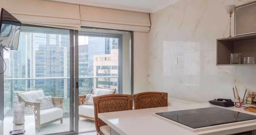 Flat no v house  de 46m² com 1 dormitório e 1 vaga disponível para locação em pinheiros.