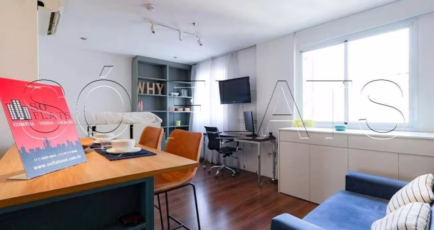 Flat no Mercure Vila Olímpia, disponível para locação com 25m², 01 dormitório e 01 vaga.