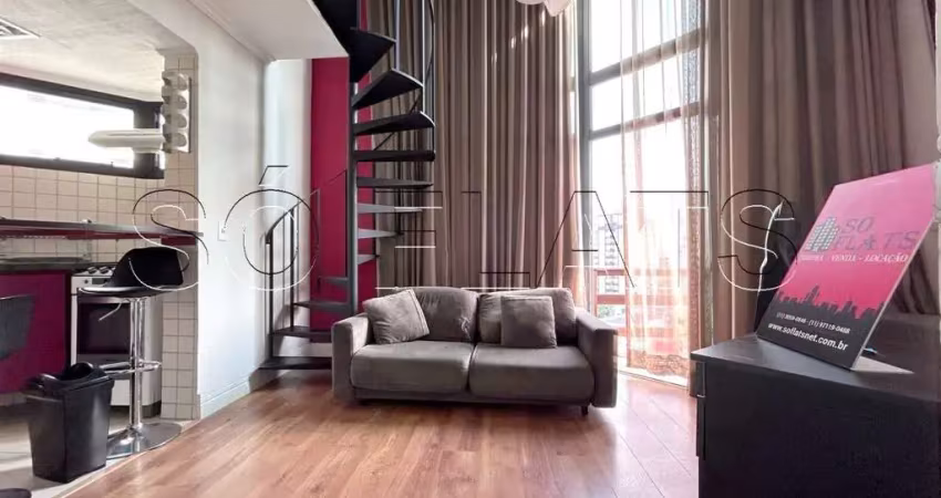 Duplex Residencial Flat Time, para locação ao lado do Hospital Sírio-Libanês para locação.