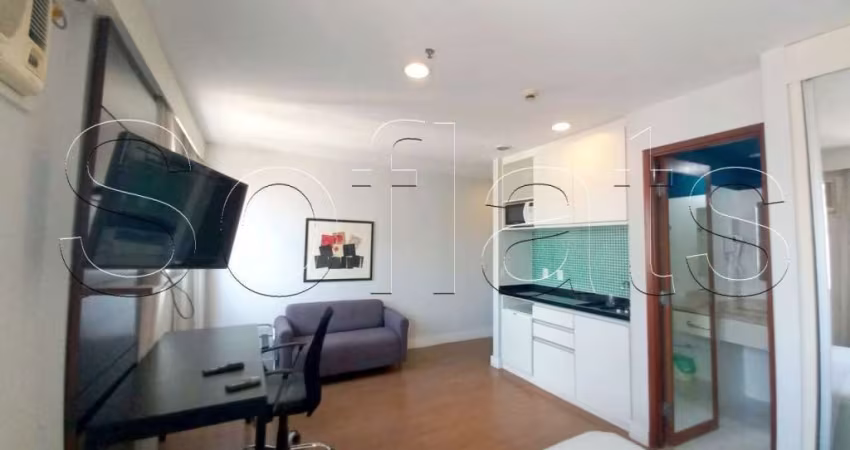 Ótimo flat na Vila Olímpia prox. da Av. Santo Amaro e Faria Lima disponível para locação com 1 dorm.