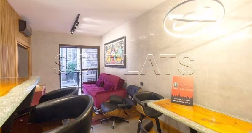 Flat London disponível para locação a 2 quadras da Av Paulista, próx ao Metro e ao Prédio da Gazeta.