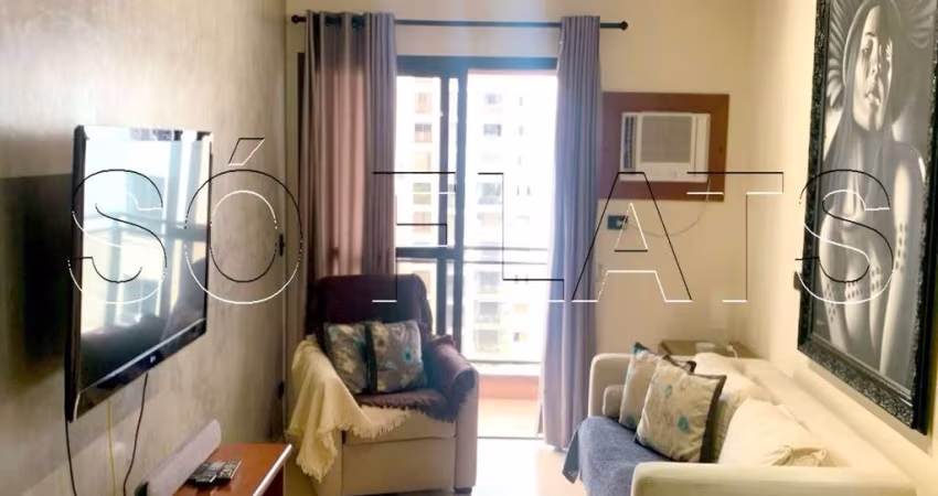 Flat no London contendo 40m², 1 dormitório e 1 vaga, disponível para locação nos Jardim Paulista.