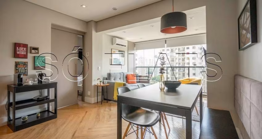 Flat no Residencial Vox Vila Olímpia disponível para locação com 44m², 1 dorm e 1 vaga de garagem.