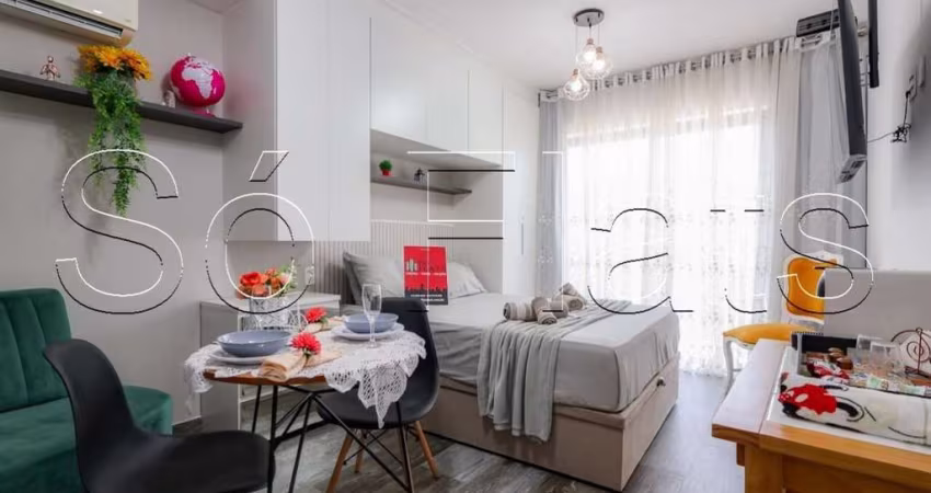 Residencial Charlie Houx Pinheiros, studio disponível para locação com 27m² e 01 dormitório.