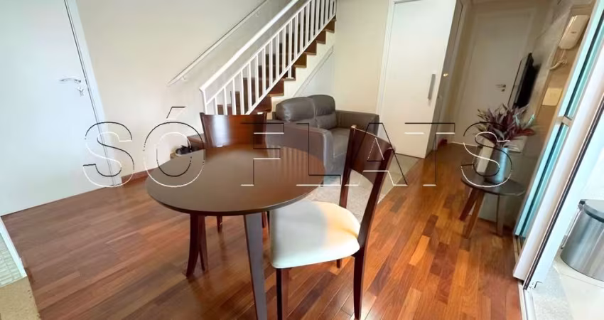 Apto no Estanconfor Villa Paulista com 110m², 2 dormitório e 2 vagas, disponível para locação.