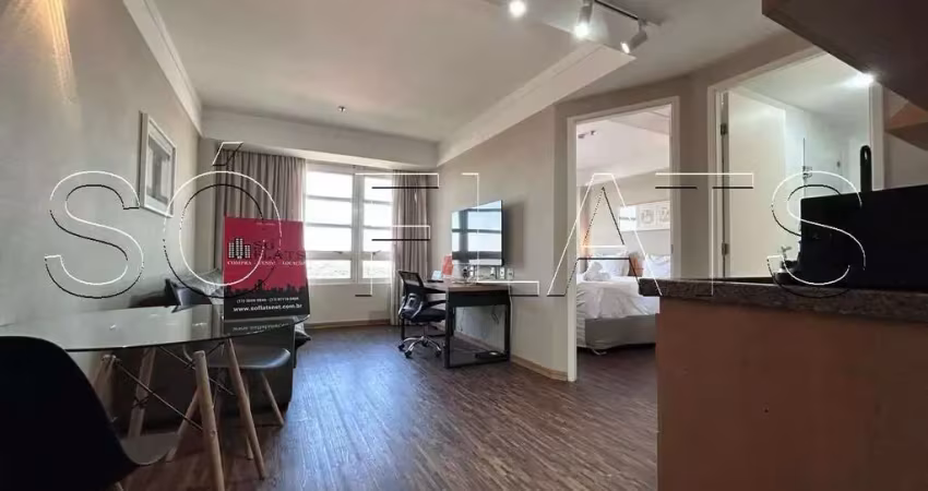 Flat em guarulhos com fácil acesso a sp com 32m², 1 dormitório e 1 vaga, disponível para locação.