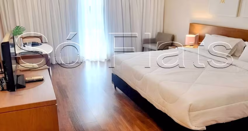 Flat disponível para locação no Grand Plaza Paulista com 31m² 1 dormitório e 1 vaga.