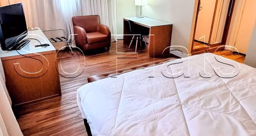 Flat Wyndham São Paulo Berrini disponível para locação com 29m², 01 dormitório e 01 vaga de garagem.