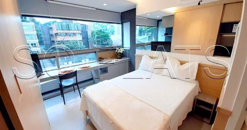 Apto no VN Oscar Freire disponível para locação com 20m², 1 dorm e 1 vaga localizado na Av Rebouças.